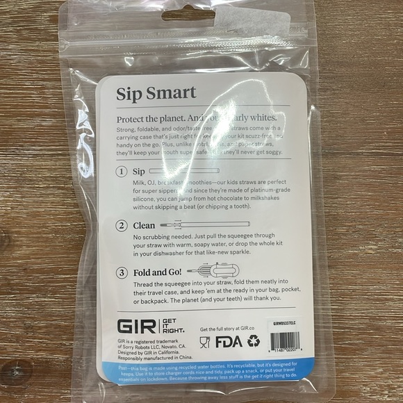 GIR Reusable Straw Multipack Kids Size - Picture 2 of 2